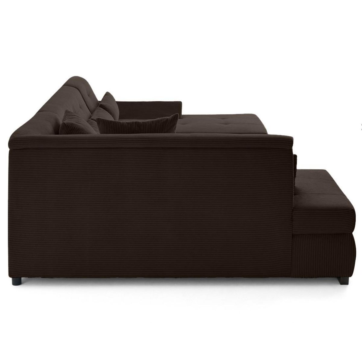 LISA DESIGN Vermont s - canapé panoramique d'angle gauche 7 places en velours côtelé