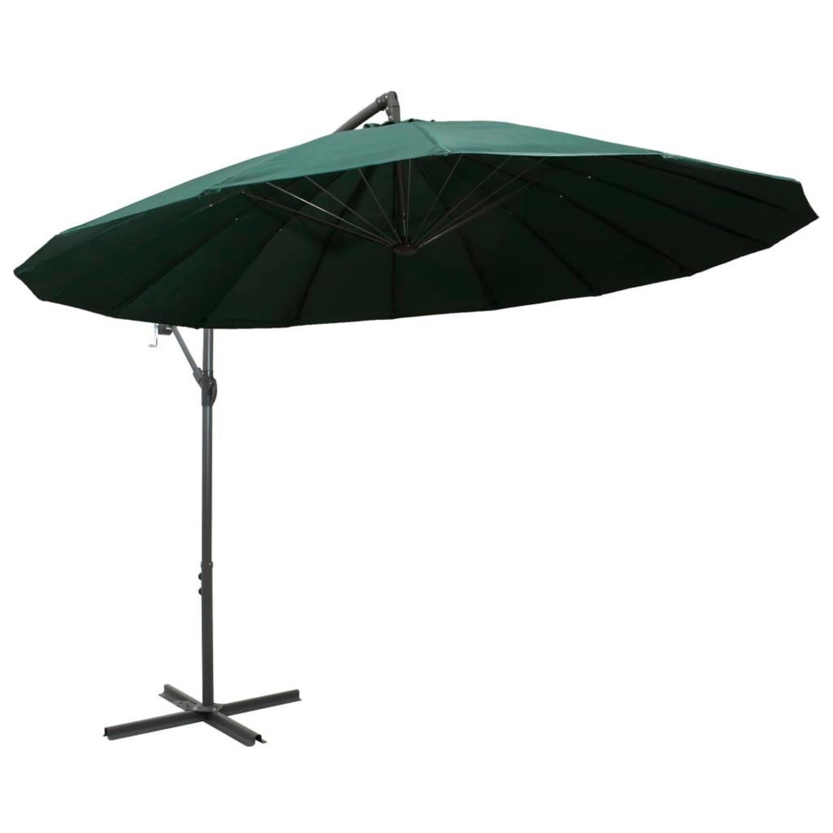 VIDAXL Parasol suspendu avec poteau en aluminium Vert 3 m