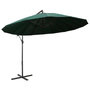 Voir la diapositive 2 : VIDAXL Parasol suspendu avec poteau en aluminium Vert 3 m