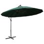 Voir la diapositive 2 : VIDAXL Parasol suspendu avec poteau en aluminium Vert 3 m