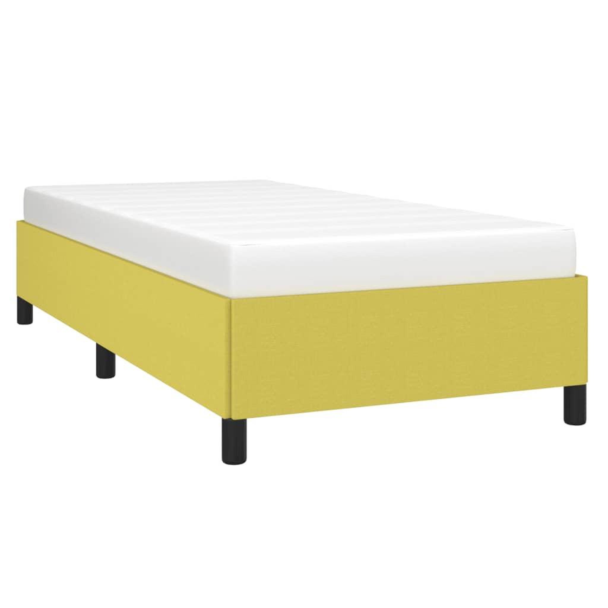 Voir la diapositive 4 : VIDAXL Cadre de lit sans matelas vert 90x190 cm tissu