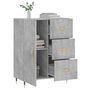 Voir la diapositive 4 : VIDAXL Buffet gris beton 69,5x34x90 cm bois d'ingenierie