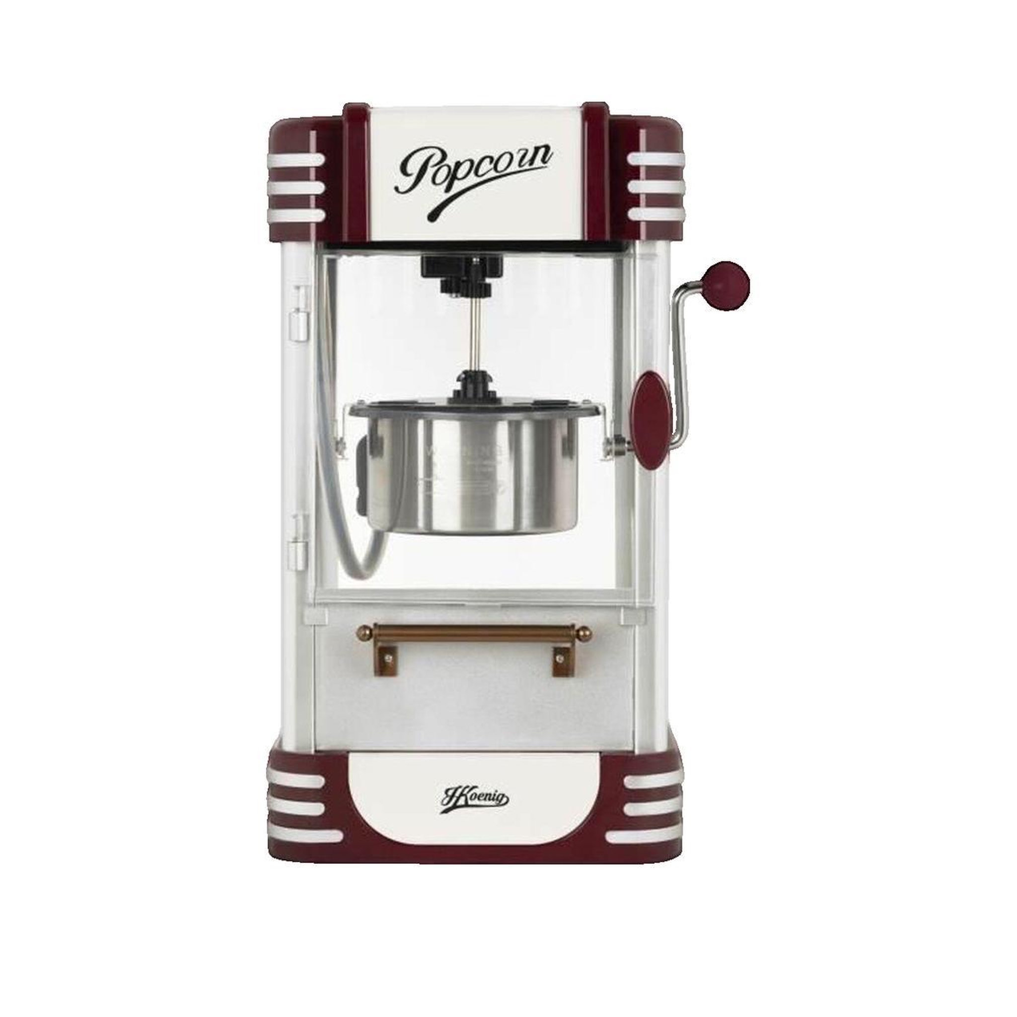 Voir la diapositive 3 : HKOENIG Machine à popcorn H.Koenig Pop330 design rétro capacité 50 g