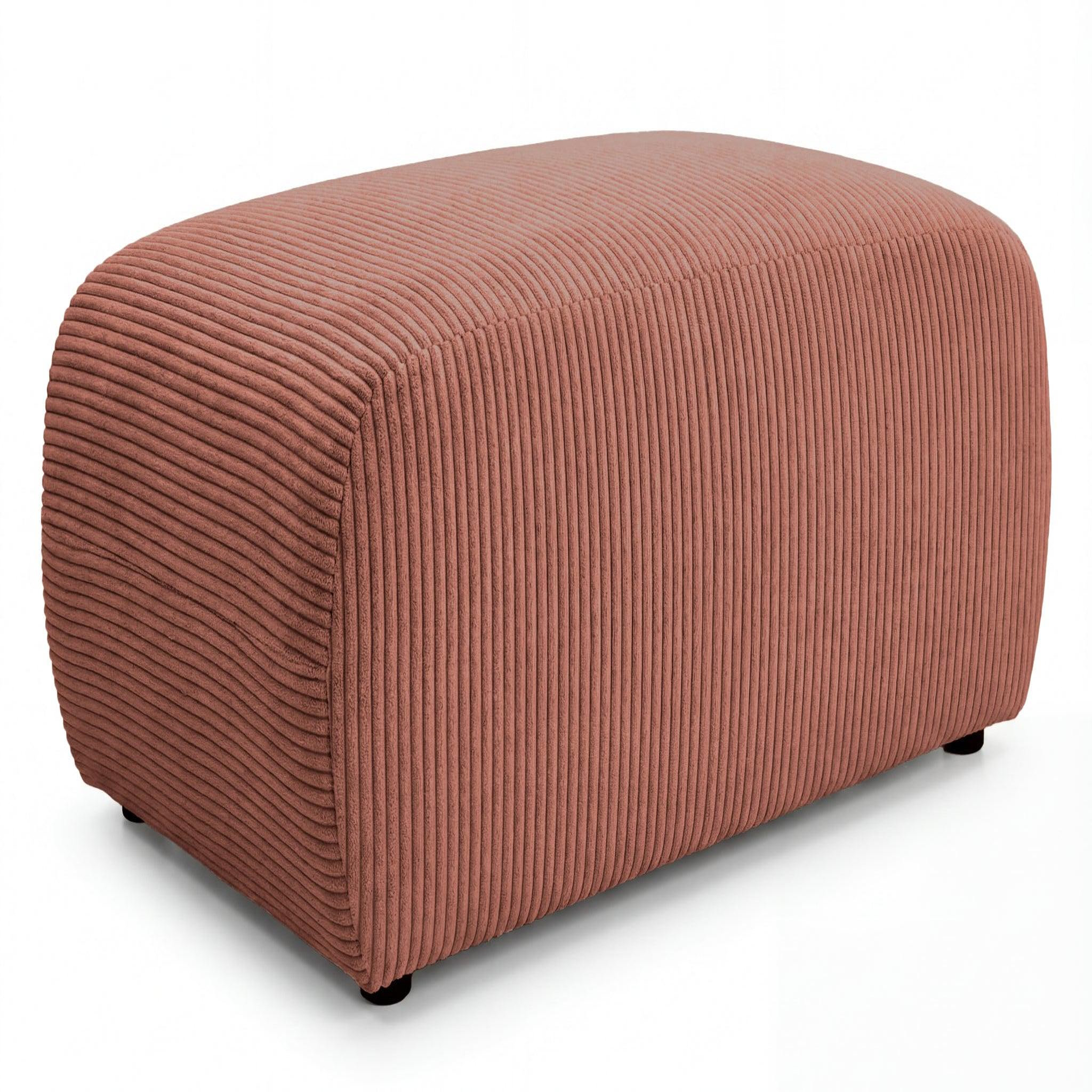Voir la diapositive 5 : CASANOVA PARIS Sacha - pouf en velours côtelé 105x57x40