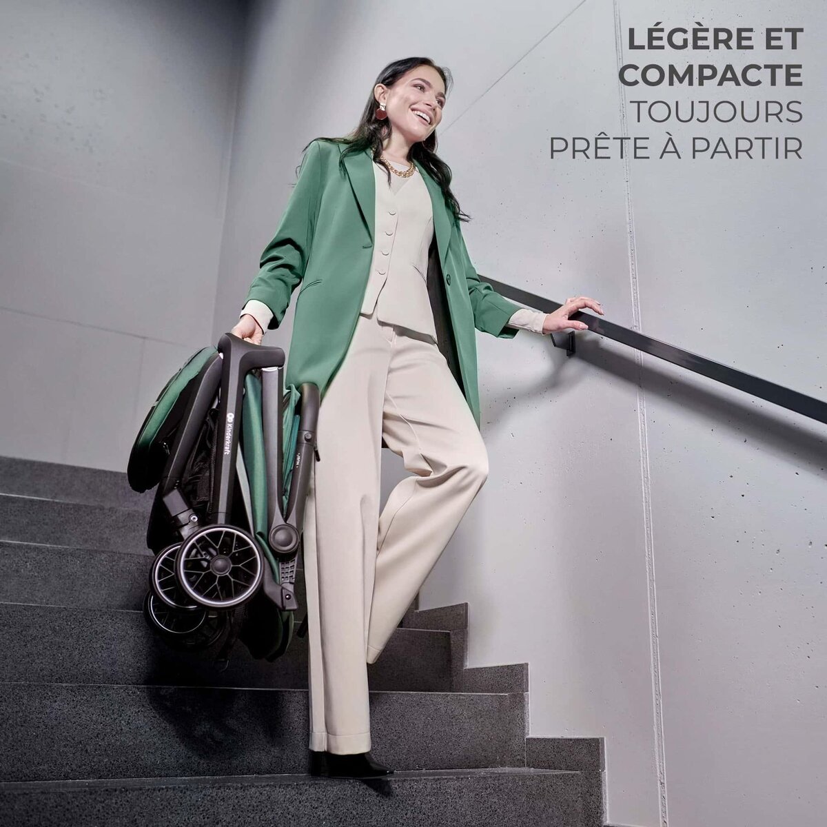 KINDERKRAFT Poussette de voyage légère avec pliage automatique