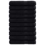 Voir la diapositive 1 : VIDAXL Serviettes de qualité supérieure SOLUND 10 pcs noir 600 g m²