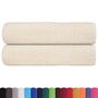 Voir la diapositive 2 : VIDAXL Essuie mains 2 pcs crème 50x100 cm 360 g m² 100% coton