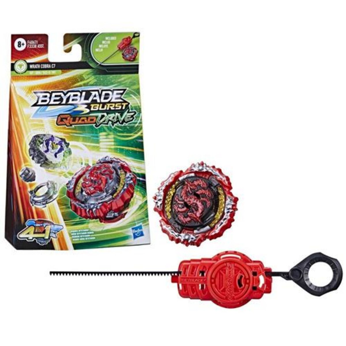 HASBRO Toupie Beyblade Burst QuadDrive Wrath Cobra C7 pas cher 