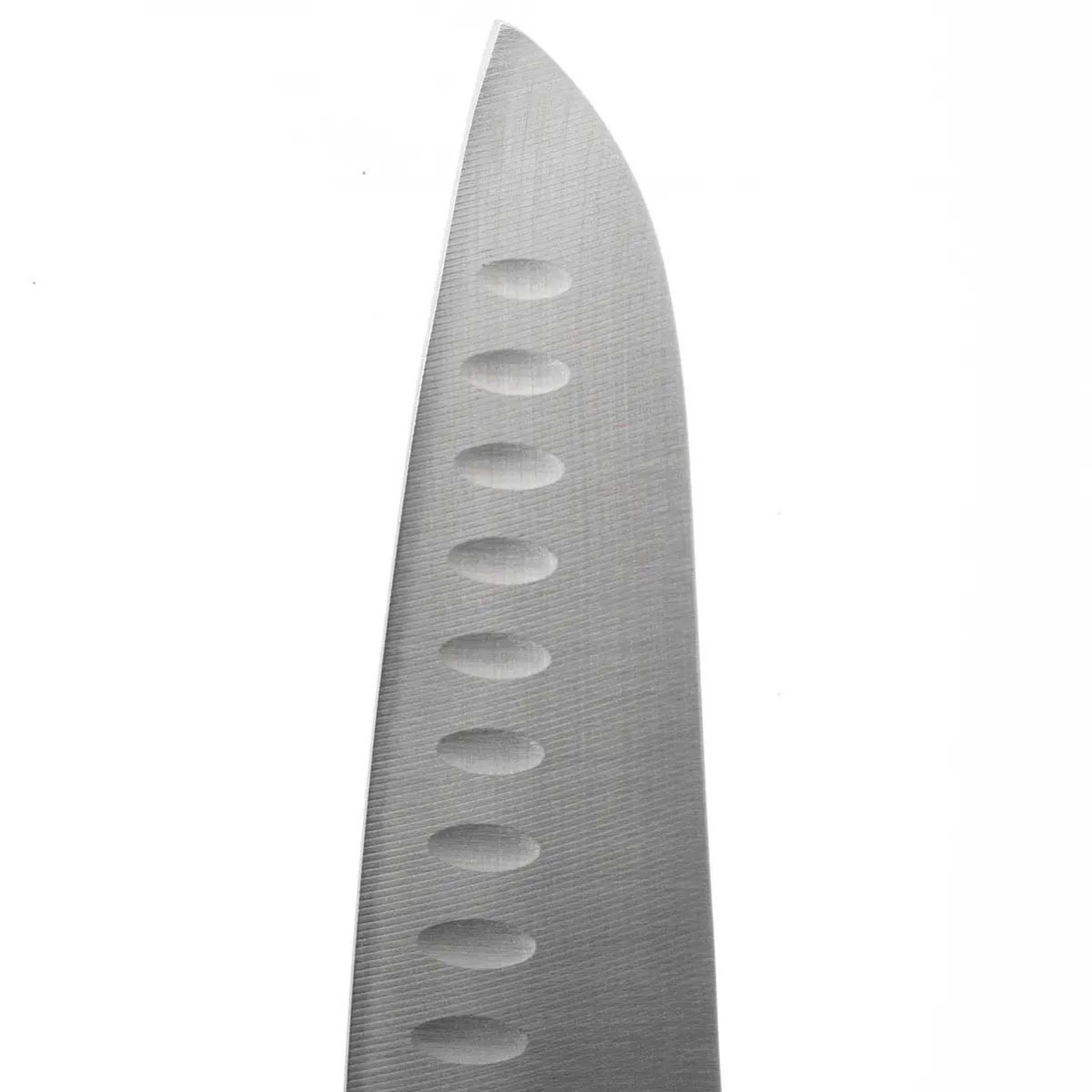 Voir la diapositive 3 : FIVE Couteau santoku  inox forgé  31cm gris