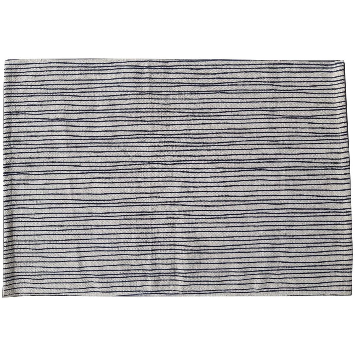 Tapis rectangle fantaisie en coton motif lignes MIKADO