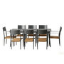 Voir la diapositive 1 : CONCEPT USINE Ensemble table de jardin 200 cm et 8 fauteuils gris foncé effet rotin CANBERRA