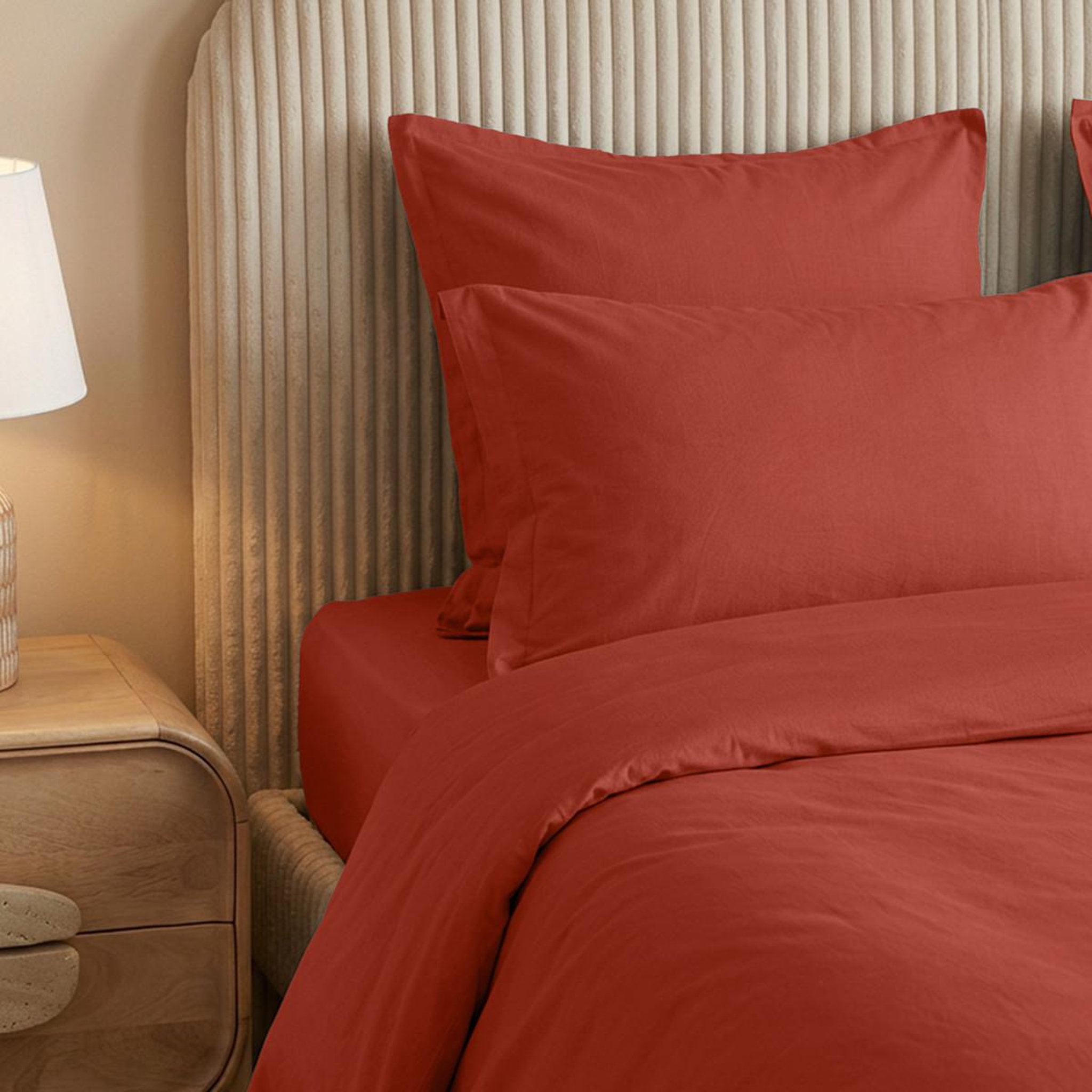 Voir la diapositive 2 : Sensei Maison Housse de couette en percale lavée HOME WASHED