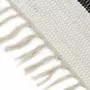VIDAXL Tapis Chindi tisse a la main Coton 120x170cm Anthracite / blanc