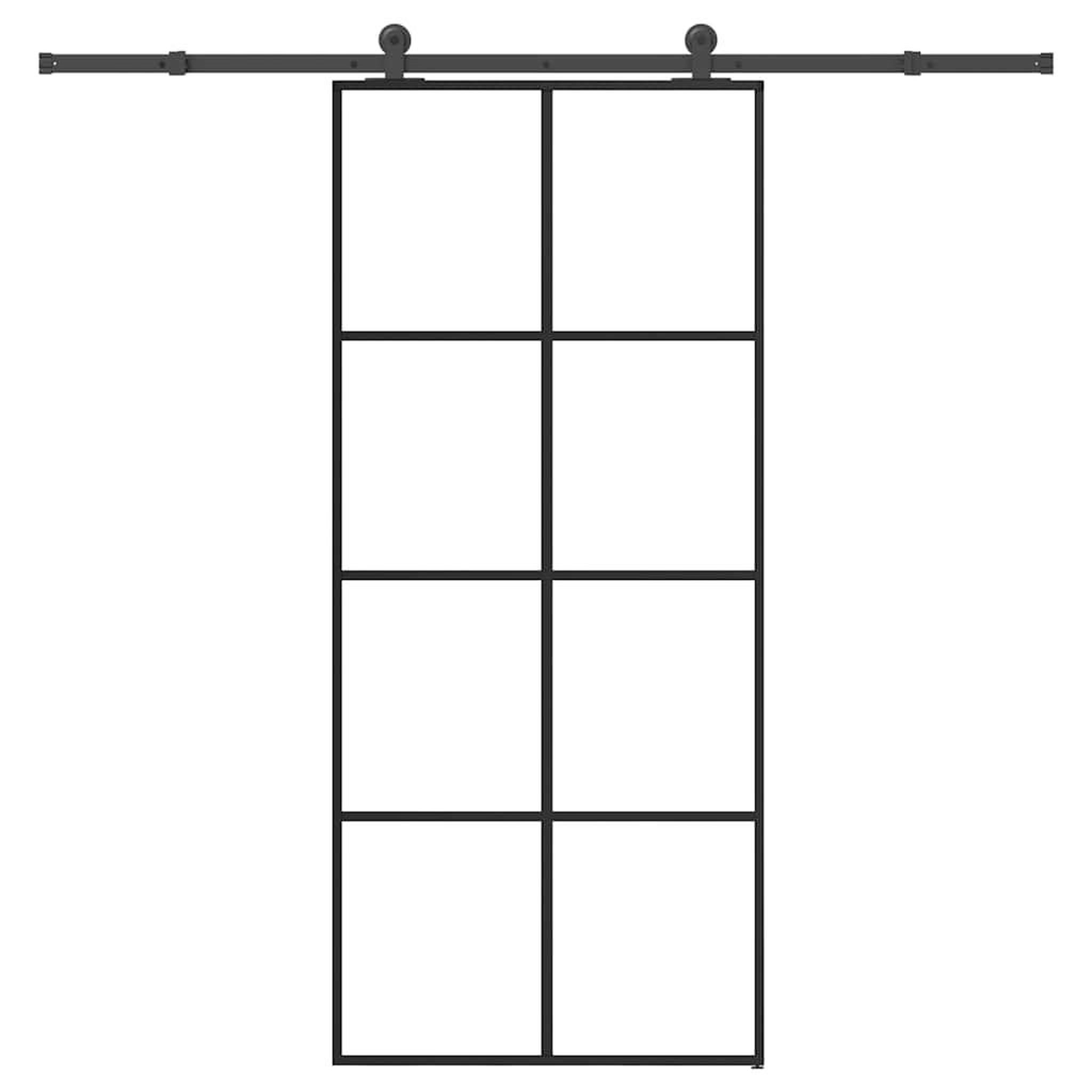 VIDAXL Porte coulissante avec kit de quincaillerie 90x205 cm Verre ESG