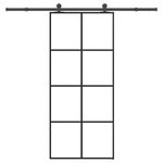 VIDAXL Porte coulissante avec kit de quincaillerie 90x205 cm Verre ESG