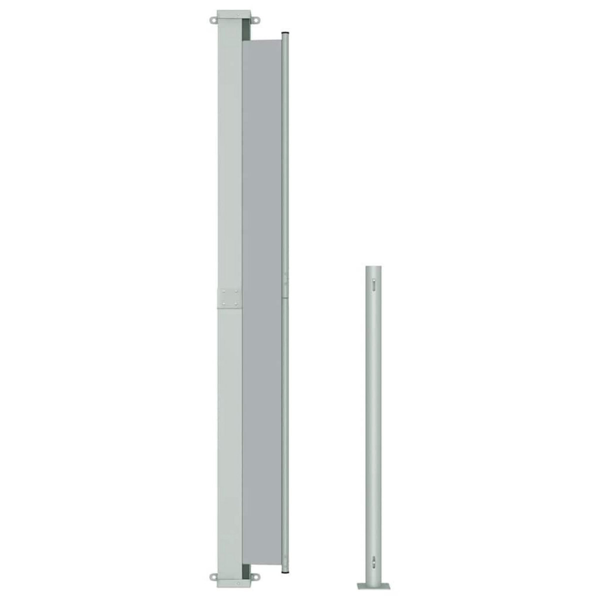 VIDAXL Auvent lateral retractable de patio 220x300 cm Gris