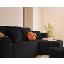 Voir la diapositive 5 : BEST MOBILIER Topaze - canapé d'angle réversible 4 places - convertible avec coffre, tablette et poufs - en velours côtelé