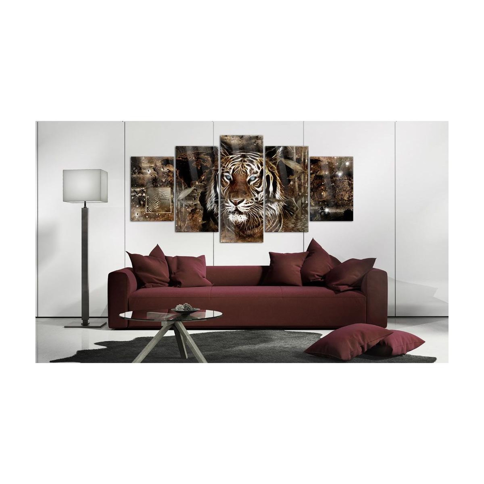Voir la diapositive 2 : Paris Prix Tableau sur verre acrylique  guard of the jungle