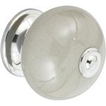 CENTRALE BRICO Bouton de meuble Boule gris foncé porcelaine H.38 x l.40 x P.40 mm