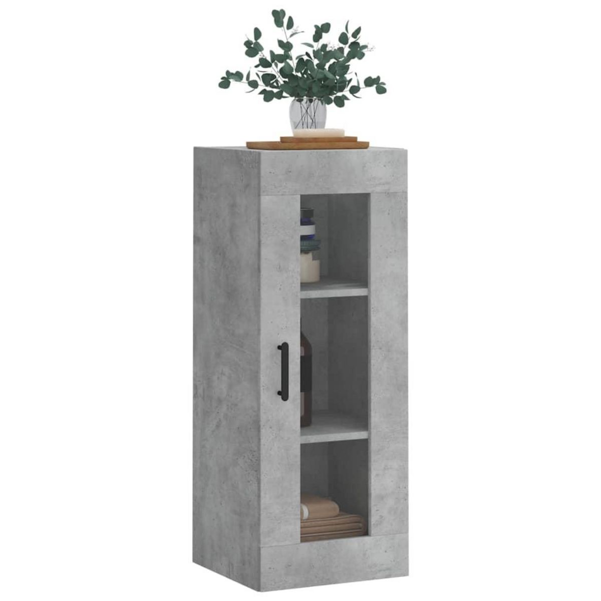 VIDAXL Armoire murale gris beton 34,5x34x90 cm