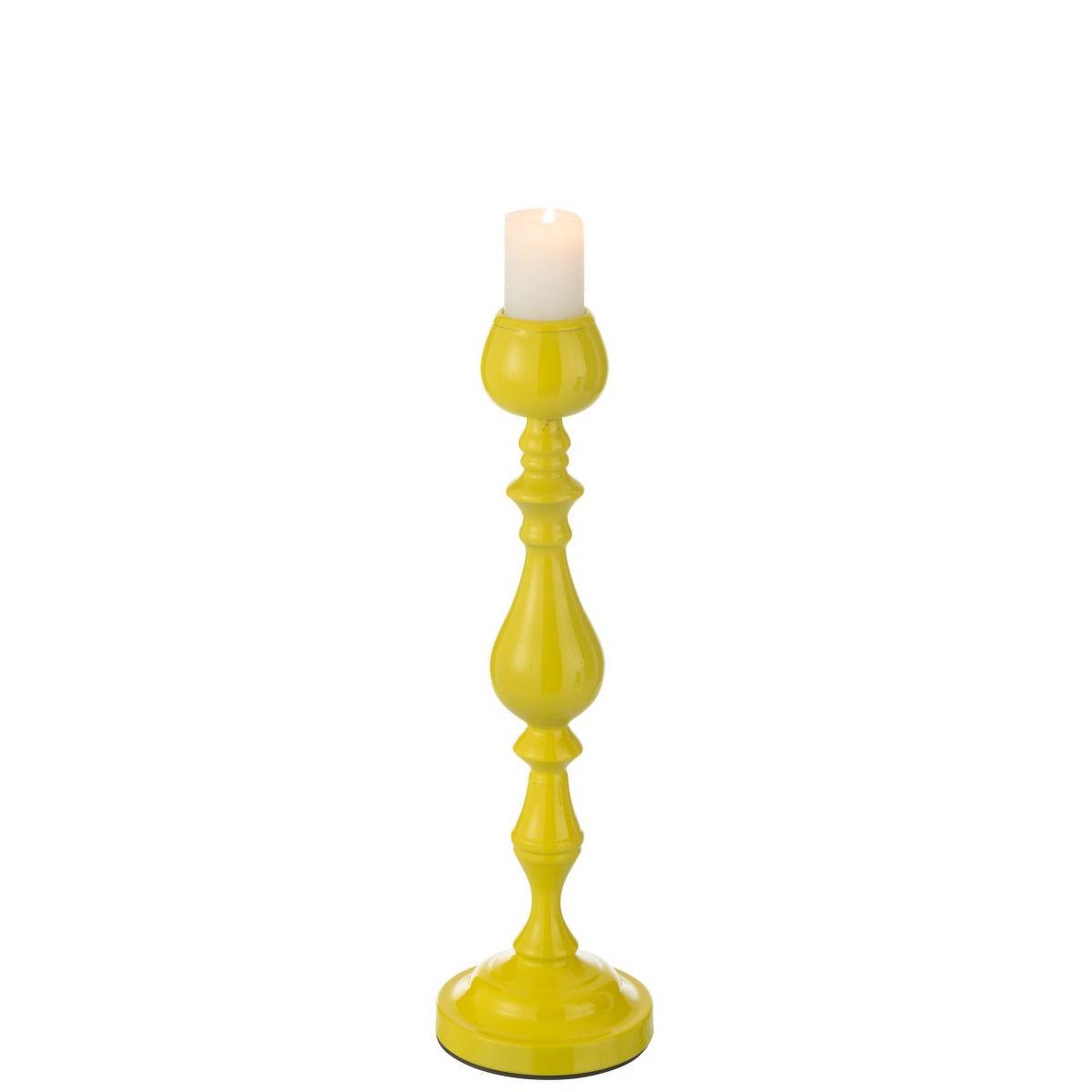 Voir la diapositive 2 : J-LINE Bougeoir en métal  monarchy  47cm jaune