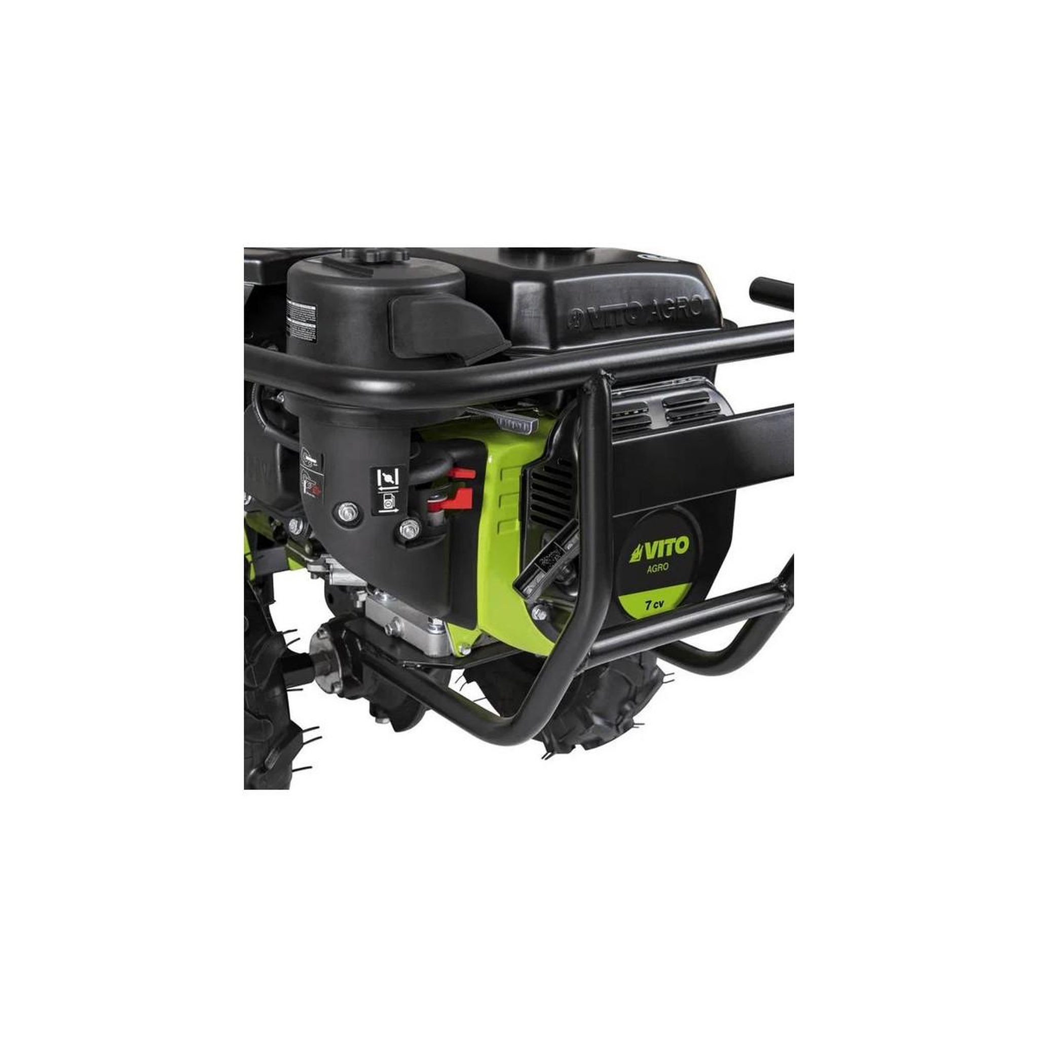 Voir la diapositive 4 : VITO Garden Motoculteur à essence 7cv 212 cm3 motobineuse thermique avec fraises double sens vito