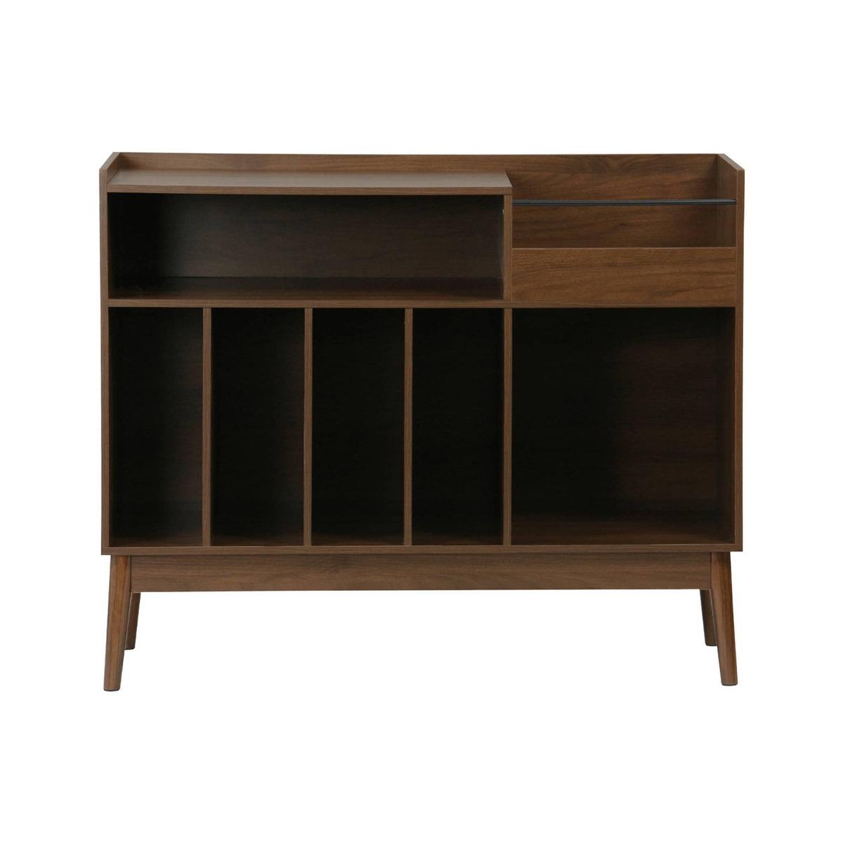 SWEEEK Meuble vinyle vintage effet bois. Népal. L 100 x l 48 x H 81.5cm