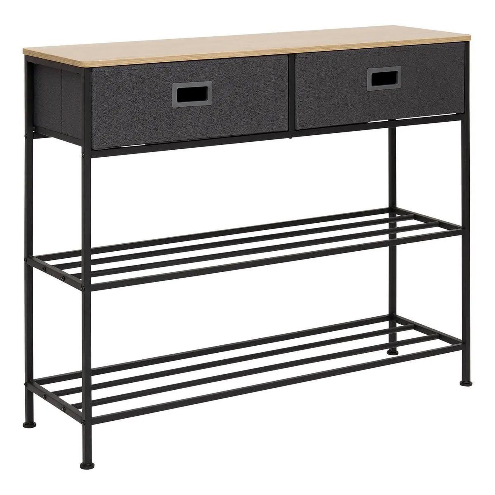 FIVE Console 2 tiroirs  tissa  100cm gris foncé