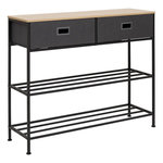 FIVE Console 2 Tiroirs  Tissa  100cm Gris Foncé