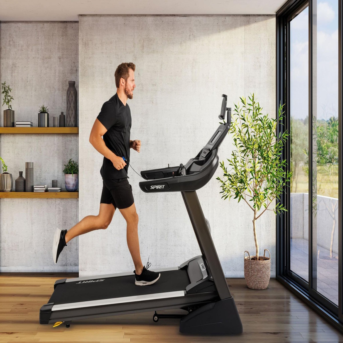 Spirit Tapis de course Motorisé - Modèle XT485 - 20 Km/h - Bluetooth/App - Maison/Appartement