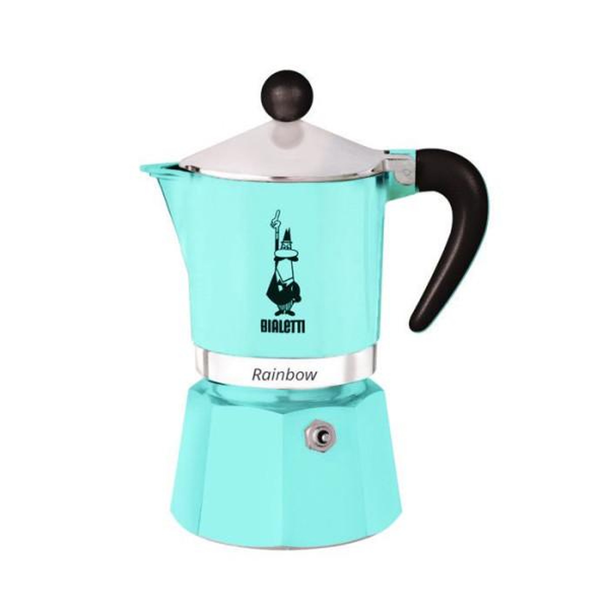 Voir la diapositive 1 : BIALETTI Cafetiere italienne - BIALETTI - Moka Express - Tous feux sauf induction - 6 tasses - 300 ml - Rainbow Bleu