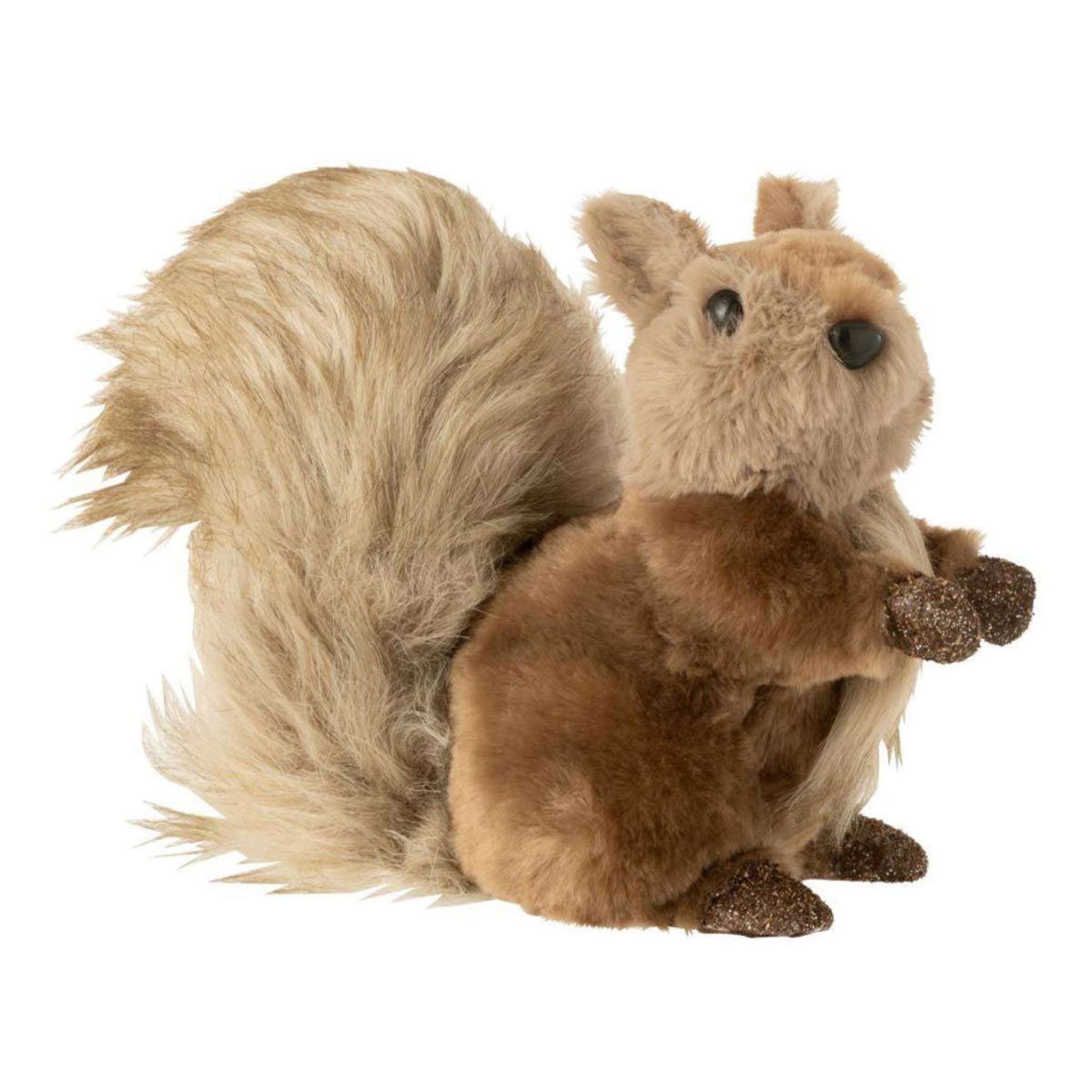 J-LINE Statuette déco  écureuil  19cm marron