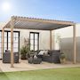 Voir la diapositive 5 : SWEEEK Pergola bioclimatique aluminium lames orientables 4x3m Triomphe