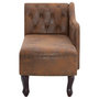 Voir la diapositive 4 : VIDAXL Chaise longue Marron Similicuir daim