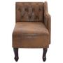 Voir la diapositive 4 : VIDAXL Chaise longue Marron Similicuir daim