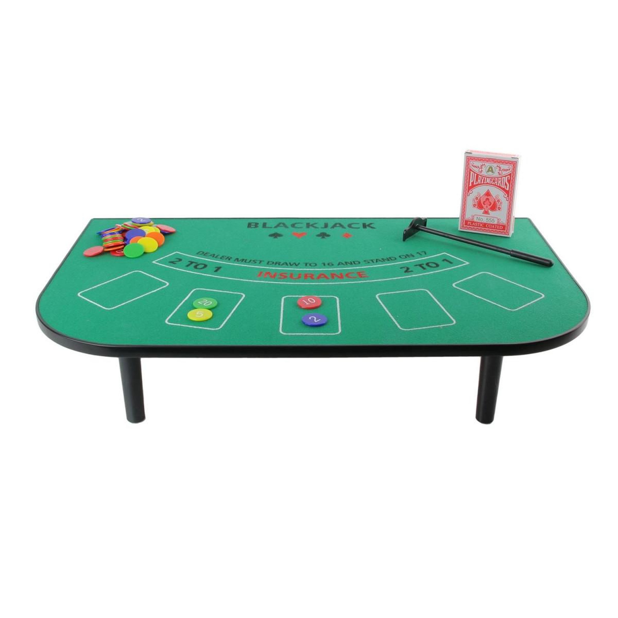 MISTER GADGET Jeu de casino  blackjack de table  51cm vert