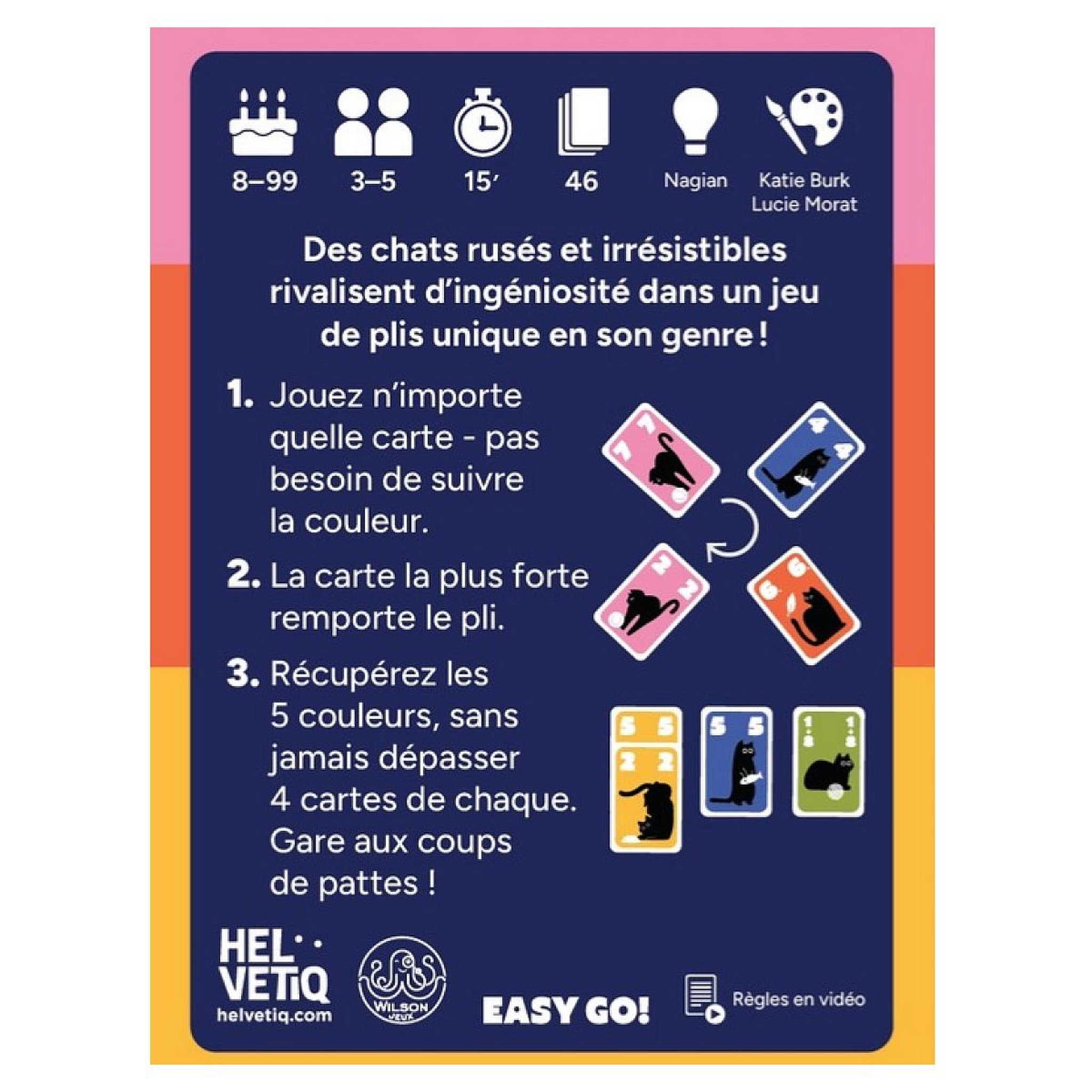 Voir la diapositive 3 : Helvetiq Cat Trick - Jeu de plis mignon