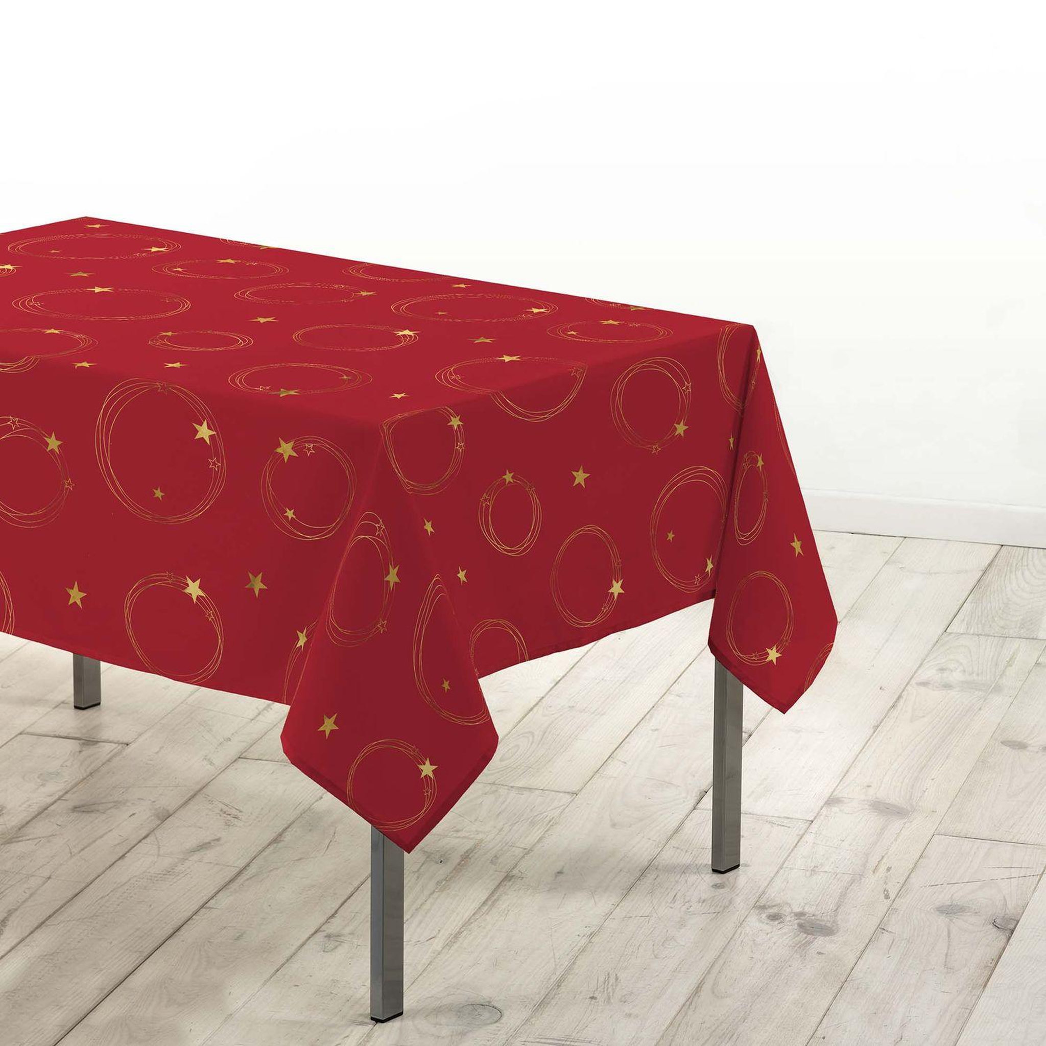 Voir la diapositive 2 : Douceur d'Intérieur Nappe rectangulaire antitache et infroissable etoiles scintillantes