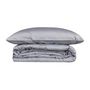 Voir la diapositive 3 : GENERIQUE Parure de lit - 129CTN63609 - 1 housse de couette 220 x 240 cm + 2 taies d'oreiller 60 x 60 cm - Satiné 100% coton - Gris