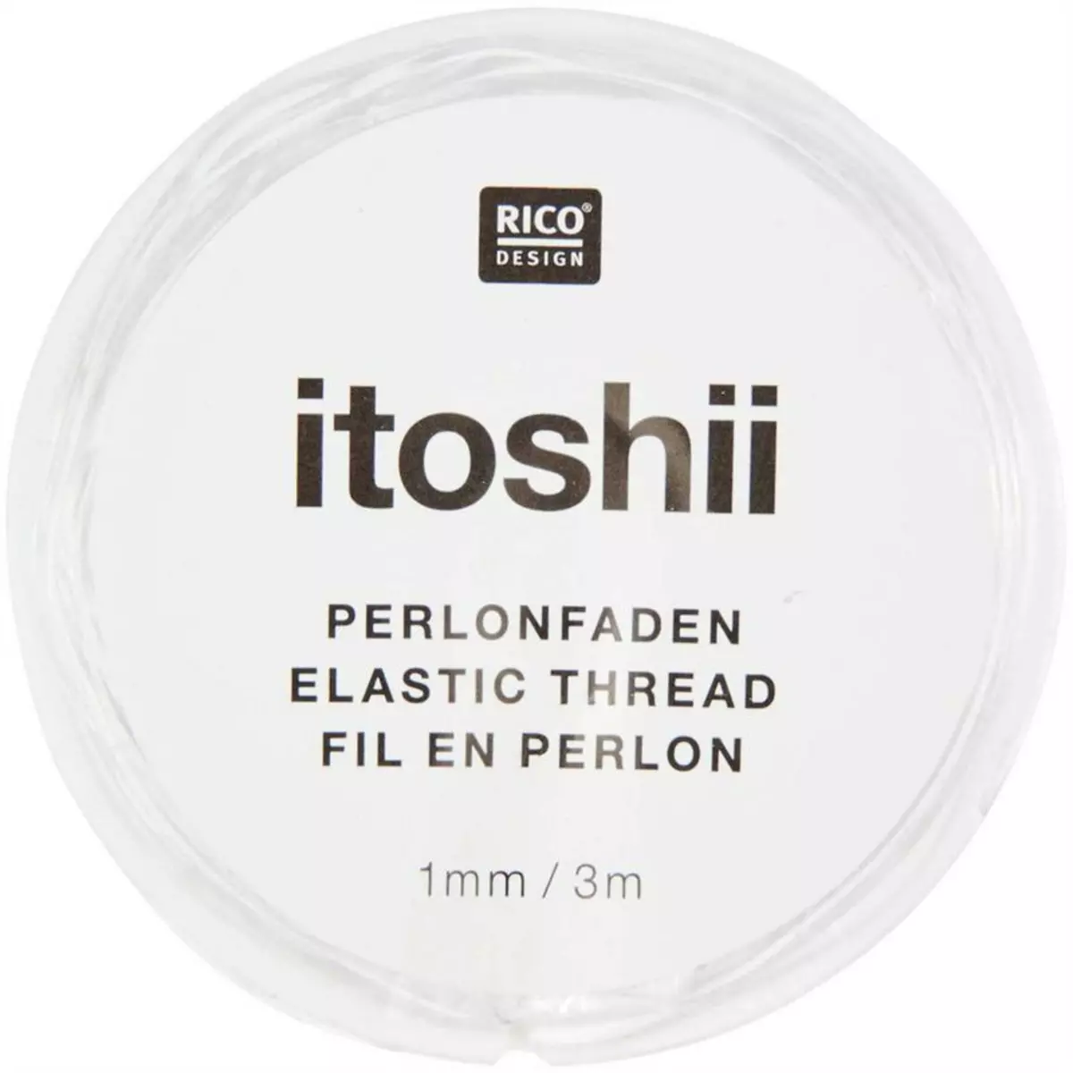 RICO DESIGN Fil en perlon élastique - transparent - 3 m