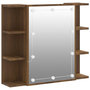Voir la diapositive 2 : VIDAXL Armoire a miroir avec LED Chene marron 70x16,5x60 cm