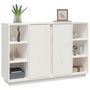 Voir la diapositive 4 : VIDAXL Buffet Blanc 120x35x80 cm Bois massif de pin
