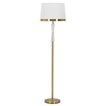 Paris Prix Lampadaire en Verre  Cristal  153cm Blanc & Or