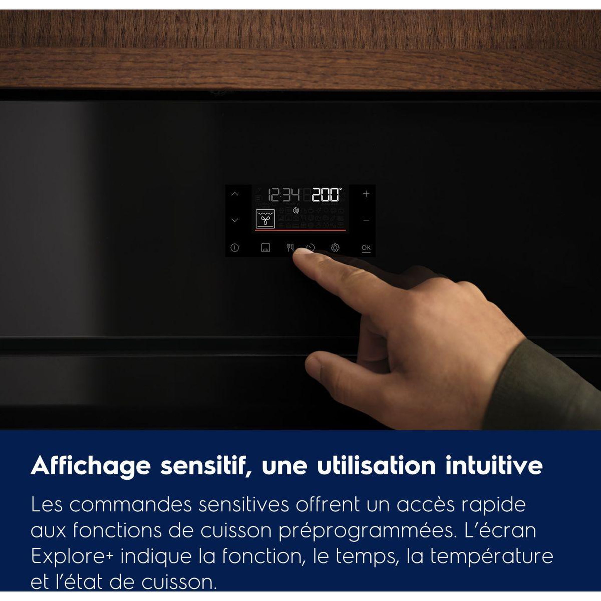 Voir la diapositive 5 : ELECTROLUX Four encastrable eom7p10h - pyrolyse - chaleur pulsée - écran tactile - rails télescopiques