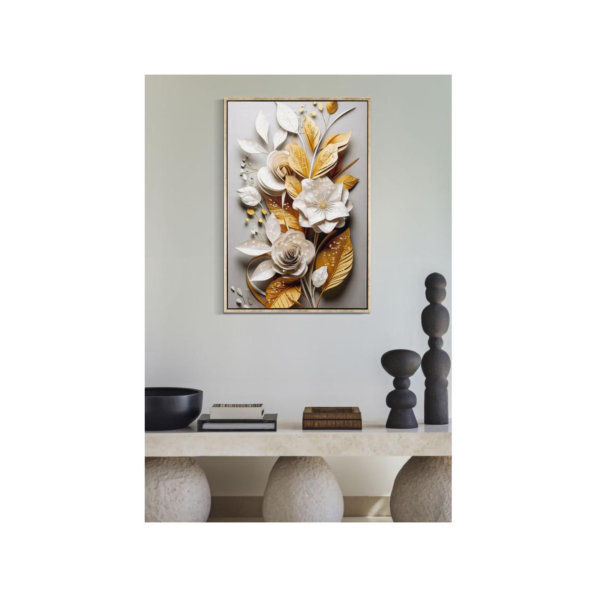 Voir la diapositive 5 : Paris Prix Tableau imprimé déco  flora  42x62cm multicolore