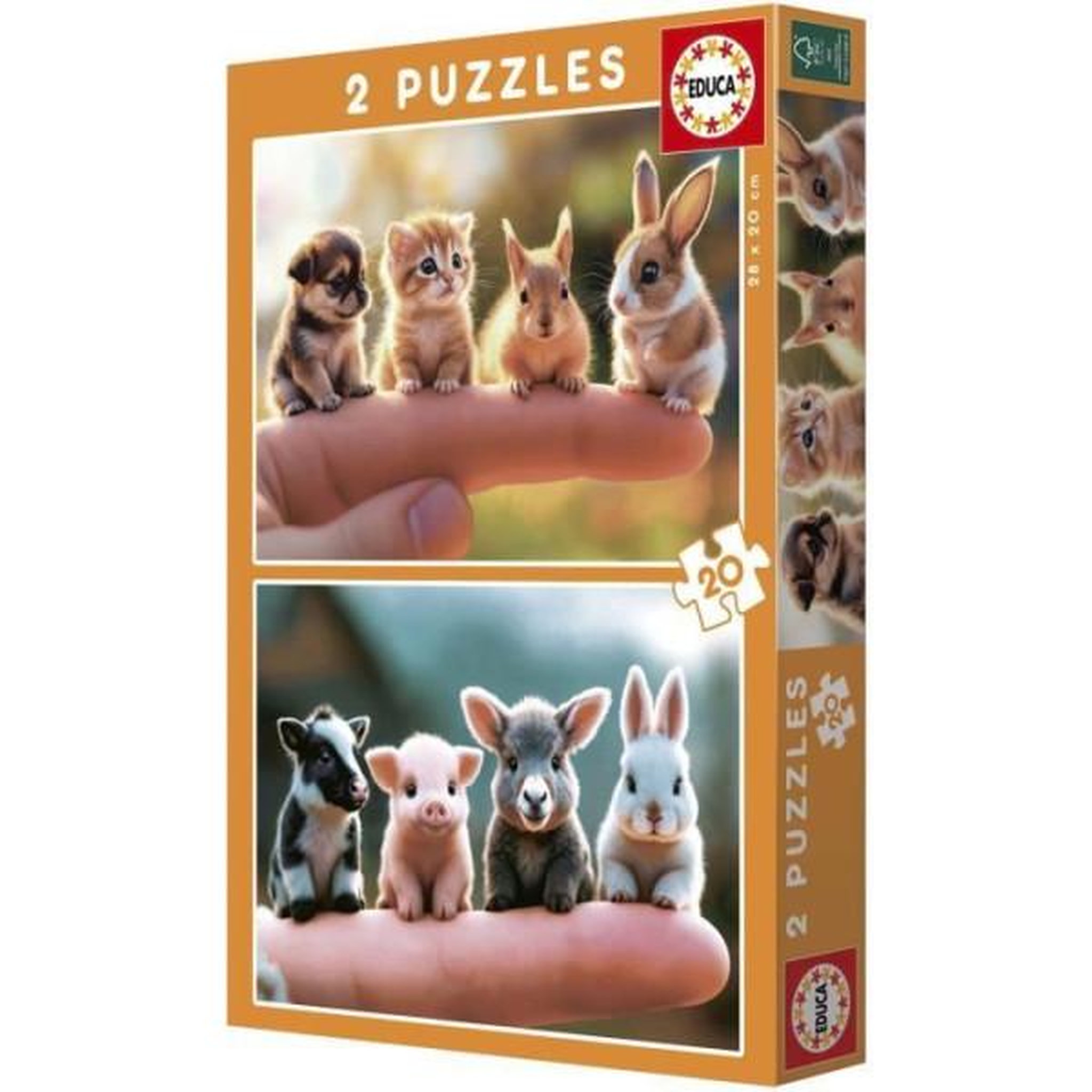 Voir la diapositive 4 : EDUCA Puzzle - educa - bébés animaux - 2 x 20 pieces