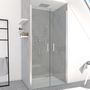 Voir la diapositive 1 : Aurlane Porte de douche pivotante Saloon Chromé - 70 x 200