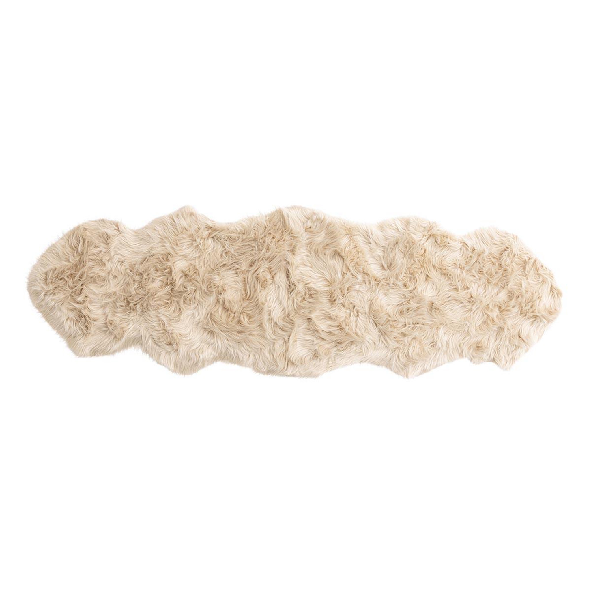 Paris Prix Tapis imitation fourrure  katy  55x180cm beige