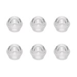 EMUCA SRL Lot de 6 butées de porte hémisphériques adhésives -  fixation au sol -  Plastique -  Transparent