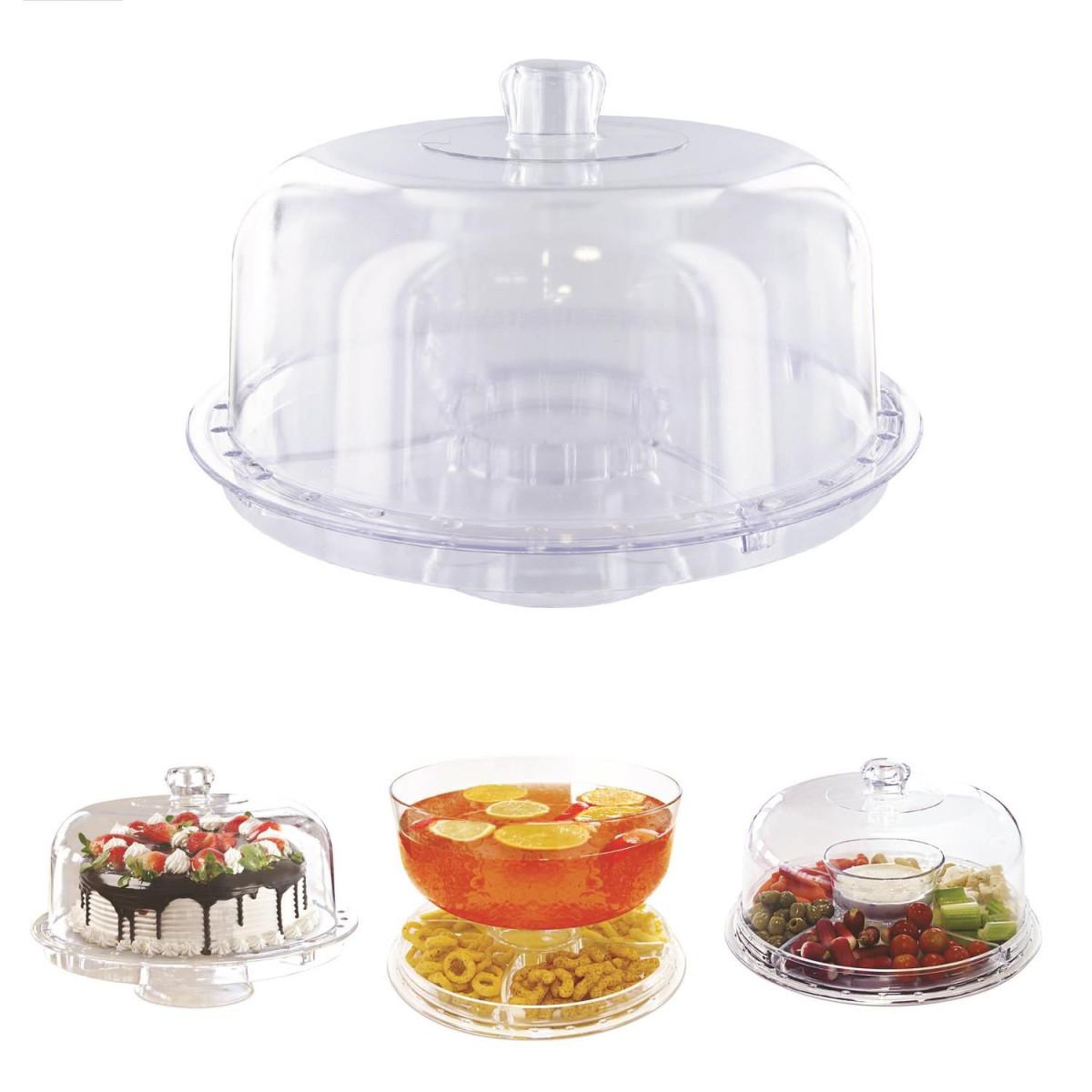 Voir la diapositive 3 : The Home Deco Factory Présentoir multifonction  4 en 1  30cm transparent